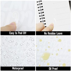 1 Inch & 2 Inch Letter Number Stickers, CMBBZZY Alphabet Stickers for Scrapbooking, Planner Book, Water Bottle, Mailbox - 5 Sheets White