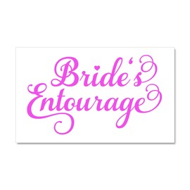 CafePress Brides Entourage Pink Car Magnet 20 X 12 Car Magnet, 20"x 12" Magnetic Door Display