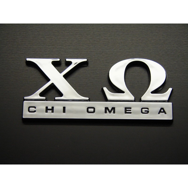 DIGIART INTERNATIONAL CHI OMEGA CAR EMBLEM STICKER LOGO BADGE DECAL