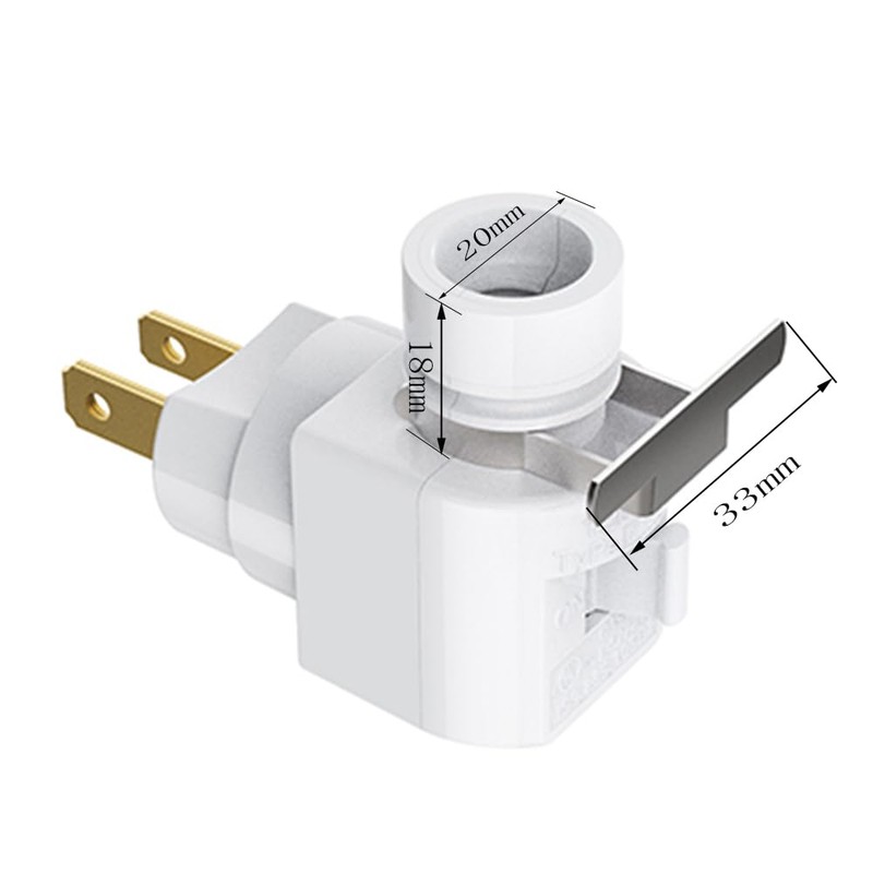 360-Degree Rotating Night Light Socket with Switch, 7W C7 Bulb