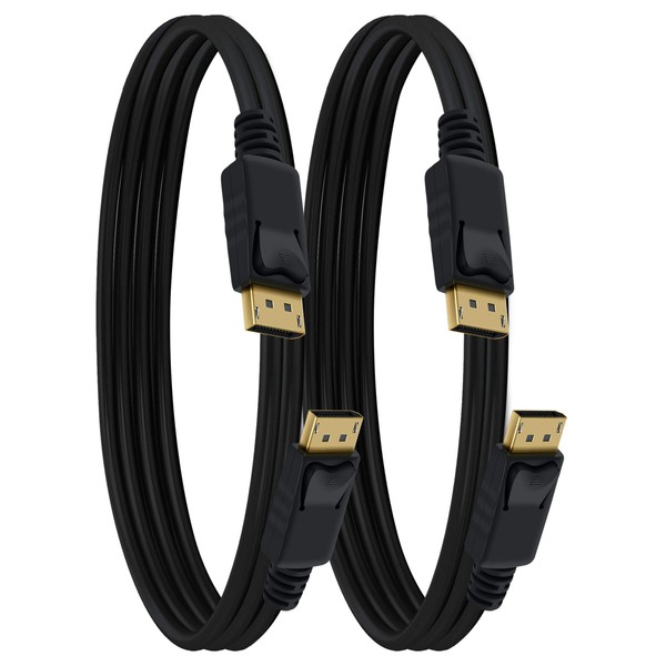 GearIT 2-Pack, Gold Plated DisplayPort to DisplayPort Cable 10 Feet