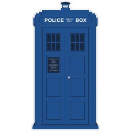 4kids TARDIS Dr Who Phone Booth Sticker Decal laptop wall car phone  - Small 5"