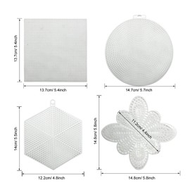 Allazone 52 PCS Mesh Plastic Canvas Sheets 4 Shapes Plastic Canvas for DIY Crafts Embroidery Cross Stitch, Acrylic Yarn Crafting, Knit and Crochet Projects