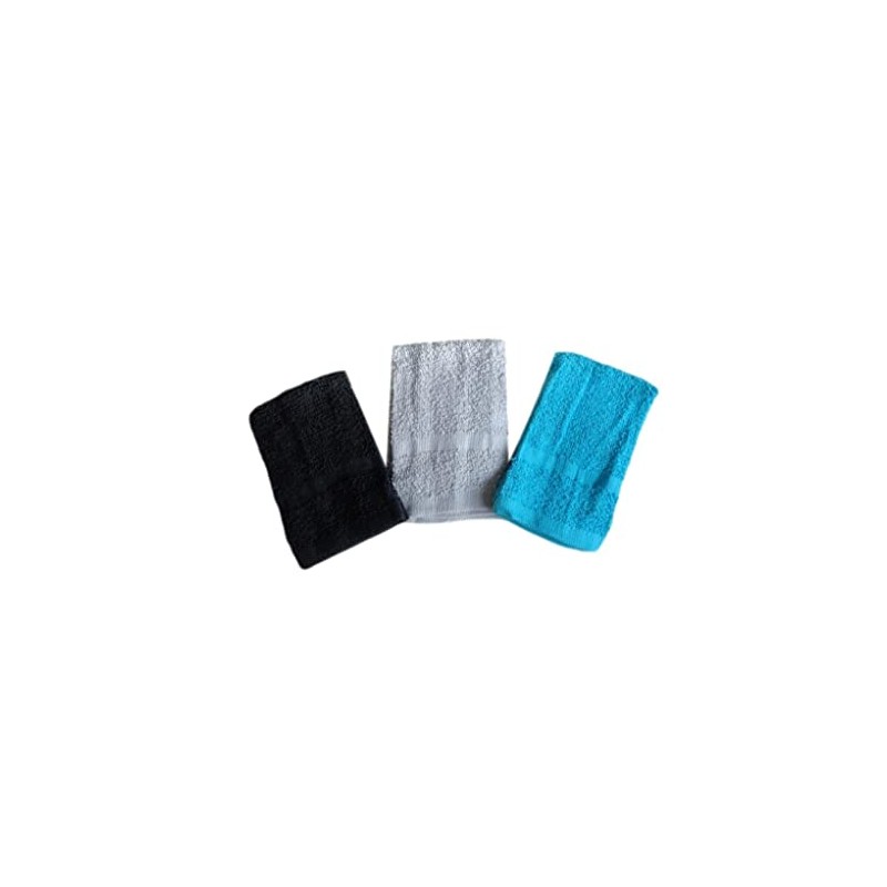 Waddington Face Cloths / Flannels Pack 3 Assorted Colours In