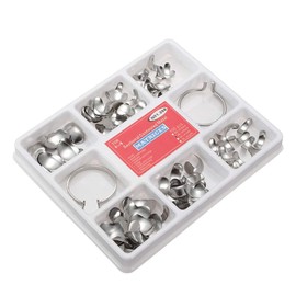 OKIl Herramientas 100pcs Dental Matrix parciales abombadas metálicas Matrices Completo Kit No.1.398 con 2 Anillos