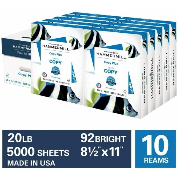 Hammermill printer Copy Paper 10 REAM 8.5 x 11 White
