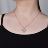 YAUFUZE I Love You Forever Heart Platinum Plated Necklace, White