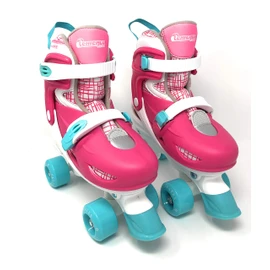 CHICAGO Skates Girls Quad Roller Skates Combo with Protective Gear - Pink/White