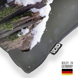 VOID Robin Winter Bird Cushion Cover Polyester Christmas Decoration Winter Outdoor Decoration Cushion Size: 60 x 60 cm