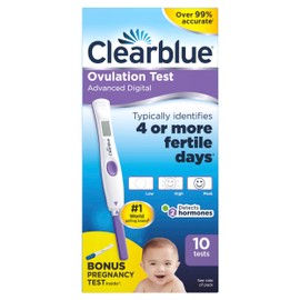 Clearblue Advanced Digital Ovulation Test Kit, Plus Bonus Rapid Detection Pregnancy Test, 10 Ovulation Tests & 1 Pregnancy Test