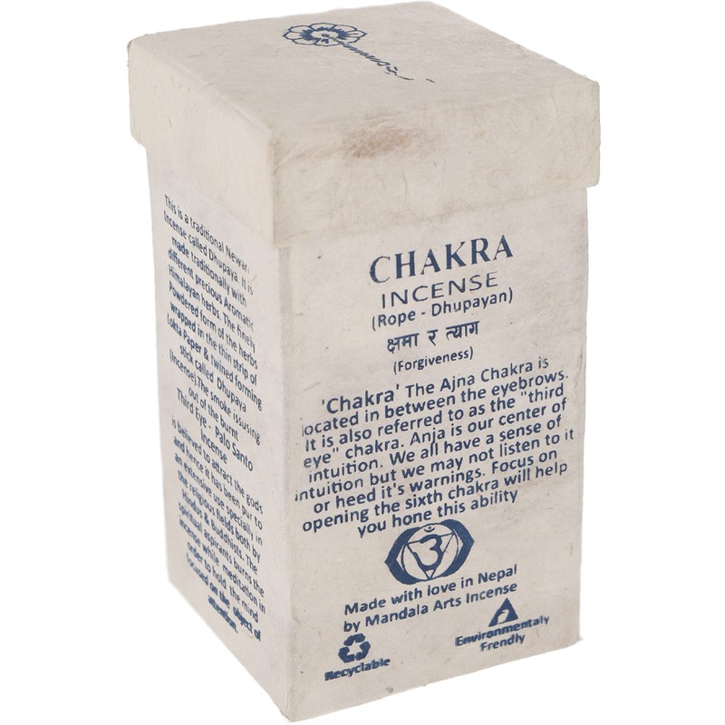 GURU SHOP Chakra Incense, Nepal Incense Strings, Third Eye/Palo Santo,