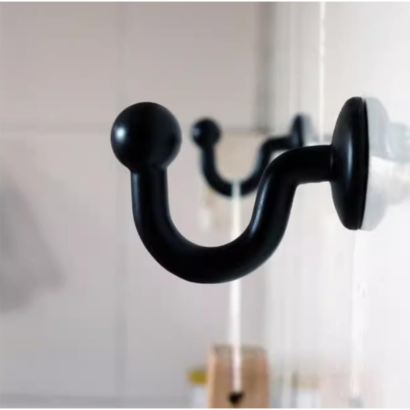 Cciphy Adjustable Self Adhesive Curtain Tieback, Non-Trace Stick Metal Wall