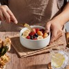 E-far Cereal Bowls Set of 4, 27oz Ceramic Deep Soup