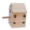 CORHAD Natural Solid Wood Bird Nest Breeding Box No Paint