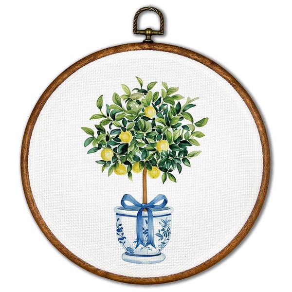 KSDUT Chinoiserie Vase Wall Decor Art - Lemon Tree Bows