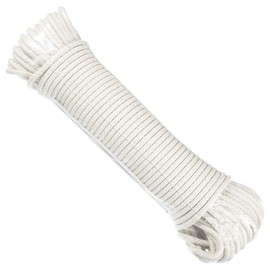 Solid Braid Construction Cotton Sash Cord - 3/16 Inch x 100 Feet - Durable Cordage