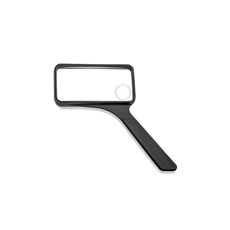 Carson 2X Rectangular Hand Held Magnifier with 4.5X Spot Lens