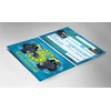 6 Invitations 5th Birthday Kids Boy Monster Truck Blue Monster