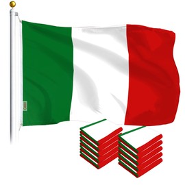 G128 10 Pack: Italy Italian Flag | 3x5 Ft | LiteWeave Series Printed 100D Polyester | Country Flag, Vibrant Colors, Brass Grommets