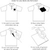 Parches con letras para planchar, 5 piezas de parches bordados