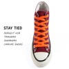 VSUDO VSUDO 60cm Length Flat Orange Trainers Shoelace, 8mm Wide