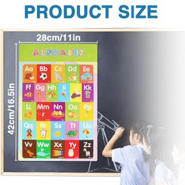 Donmnemb 16 PCS Educational Posters for Toddlers, 16 x 11 ABC Charts Alphabet Poster, Learning Chart, Educational Charts for Classroom Kindergarten