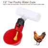 Automatic Chicken Water Cups, 10Pcs Chicken Waterer PVC Tee Fittings