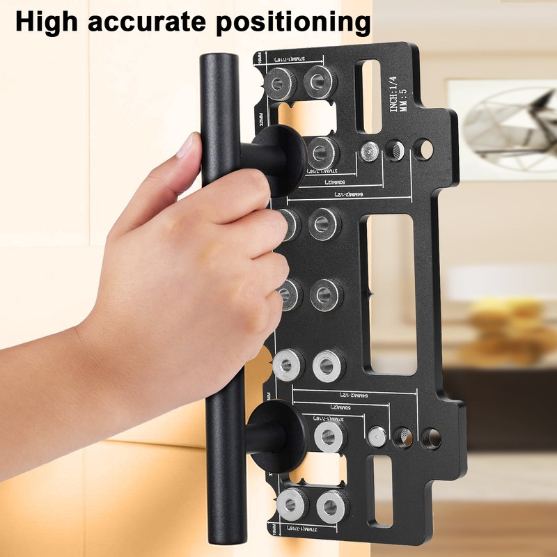 Holes Punch Locator Aluminum Alloy Cabinet Handle Hardware Jig Shelf