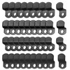 Mewutal 40 Pieces Offset Canvas Clips with Screws Black Metal