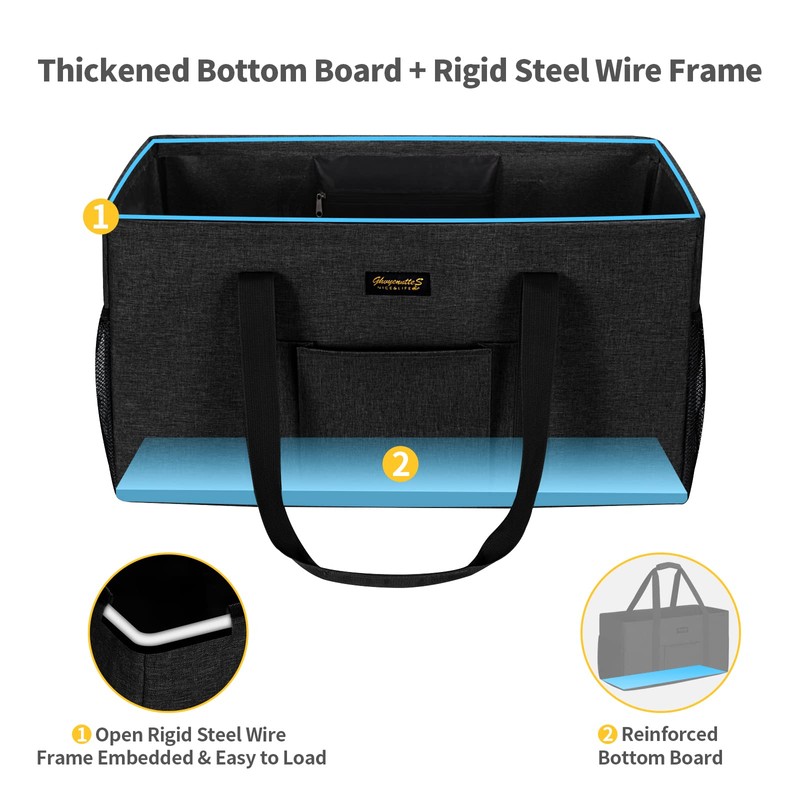 GhvyenntteS Extra Large Utility Tote Bag, Stand Up Utility Tote