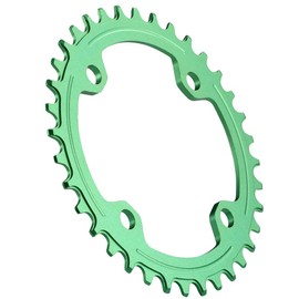 Dymoece Bicycle Chainring 104BCD 32T/34T/36T/38T for 9 10 11 Speed Round - Suitable for Most Shimano and Sram Cranksets, Green, 34T