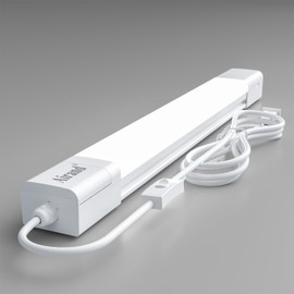 Airand 5000K LED Ceiling Light Fixture with Plug, Utility Shop LED Tube Lights 1.43 FT Cabinet Light 16W Linkable Closet Light for Workbench Basement Kitchen Garage Corridor with Switch