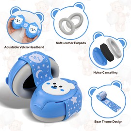 YomauiYee Baby Earmuffs-Infant Ear Protection for Babies 0-36 Months,Baby Headphones with Little Bear Design Noise Cancelling Headphones for Improves Sleep,Baby Travel Essentials for Airplane/Sleep