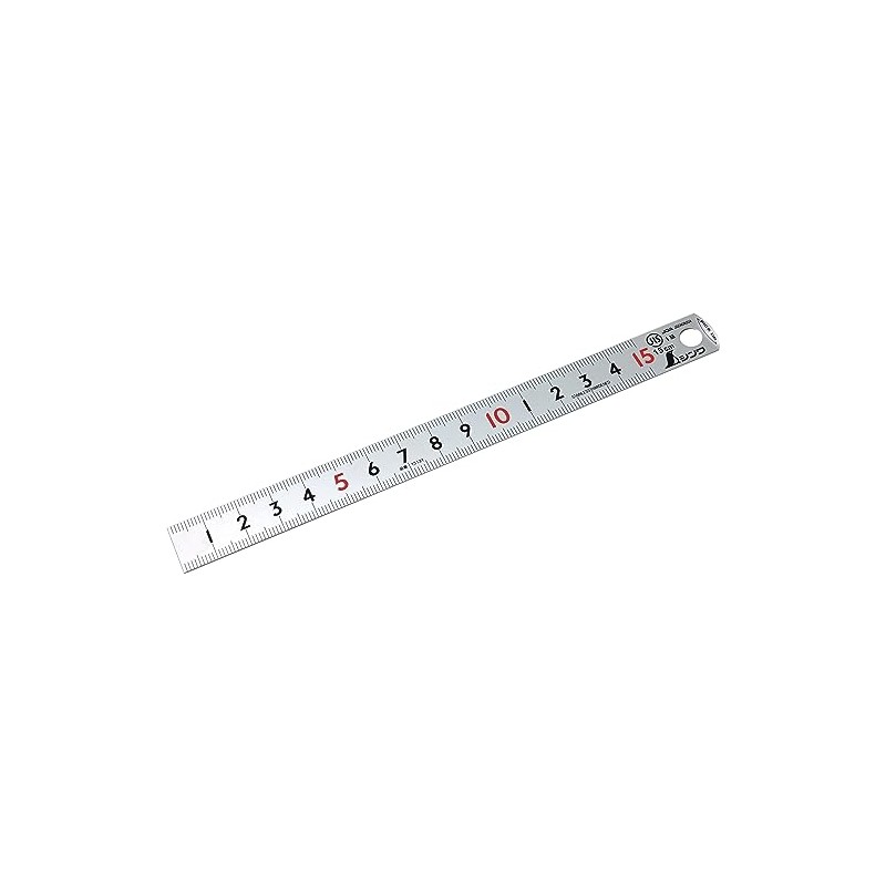 Shinwa 13131 Stainless Steel Ruler 15 cm with Pick-Up Steel