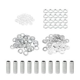 PATIKIL M10 Thread 1.18 Inch Lamp Cable Kit with Lock Nuts Washers Fasteners Assortment Hardware for Chandelier Ceiling Light DIY Galvanised