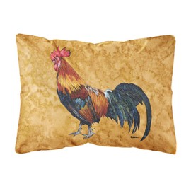 Caroline's Treasures 8651PW1216 Rooster Canvas Fabric Decorative Pillow, 12H x16W, Multicolor