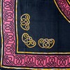 Red & Black Celtic Knot Indian Bedspread, Queen Size