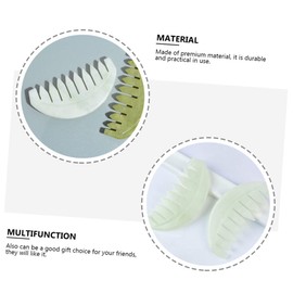 Beaupretty 2 pcs Massage Comb guasha Comb Body gua sha Tool Massager for Head Caring Hair Comb Head Scratcher Guasha Scraping gua sha Stone Jade Skin Care White Scraping Stone Bride