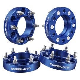 KUIPERAUTO 6x5.5 Hubcentric Wheel Spacers, 1 inch 6X139.7mm Forged Wheel Adapters Compatible for 1996-2023 Toyota 4Runner, Compatible for Lexus GX460, M12x1.5 Studs 106mm Center Bore 4PCS Blue