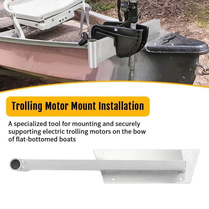 Trolling Motor Mount for Gheenoe Handle Nose Cap Right Side