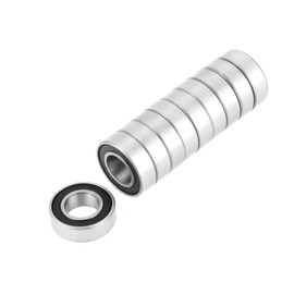 Deep Groove Ball Bearings, Pack of 10 688-2RS Miniature Double Rubber Ball Bearings 8 x 16 x 5 mm for Small Hobby 5 mm Shaft / Rod Projects