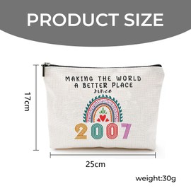 16th Birthday Gifts Girl,Sweet 16 Gift Bag,Happy Daughter Sixteen Keepsake Presents,Multifunctional Waterproof Makeup Bags Present for 16 Year Old Girls Niece, Granddaughter, Friends, Students (2007)