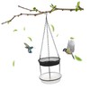 KONTONTY Stylish Iron Craft Double Tray Feeder Hanging Bird Feeder