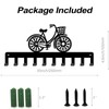SUPERDANT Black Iron Metal Key Holder Bicycle 10 Hooks Wall