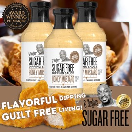 G Hughes Sugar Free, Honey Mustard Dipping Sauce - Sugar Free Honey Mustard, Gluten Free Mustard, Low Carb Honey Mustard Dressing, No Sugar -18 Oz (2-Pack)