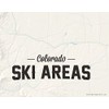 Colorado Ski Resorts Map 11x14 Print (Beige)