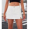 ETOSELL Women's Denim Skorts Skirts Mini Side Slit Skirt High