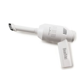 PotomacBeads BeadVac Handheld Cordless Small Vacuum for Beading and Crafting - Clean up Fast with attachments (White)