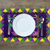 Linen Mardi Gras Placemats Set of 4 New Orleans Brazi