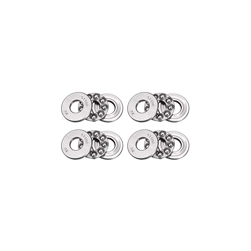 sourcing map 4 pieces miniature thrust ball bearings 51100 10
